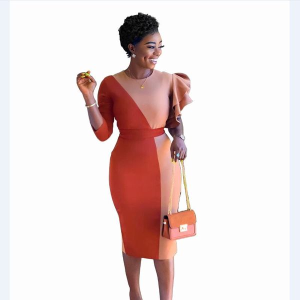 contrast color patchwork high waist pencil knee-length dress office lady o neck butterfly sleeve ruffles sashes vestidos by7027, Black;gray
contrast color patchwork high waist pencil knee-length dress office lady o neck butterfly sleeve ruffles sashes vestidos by7027, Black;gray