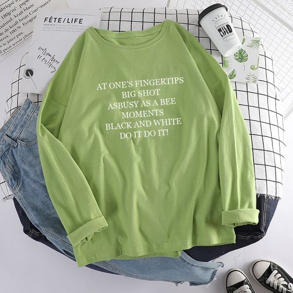 new style long sleeve all-cotton t-shirt women's dress 2019 autumn korean-style casual crew neck lettered loose, White
new style long sleeve all-cotton t-shirt women's dress 2019 autumn korean-style casual crew neck lettered loose, White