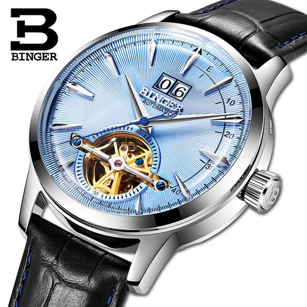switzerland binger men's watches automatic mechanical men watch sapphire male japan movement reloj hombre b-7-2, Slivery;brown
switzerland binger men's watches automatic mechanical men watch sapphire male japan movement reloj hombre b-7-2, Slivery;brown