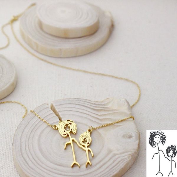 customized children's drawing keychain necklace kid's art child artwork personalized necklace custom name jewelry christmas gift, Silver
customized children's drawing keychain necklace kid's art child artwork personalized necklace custom name jewelry christmas gift, Silver