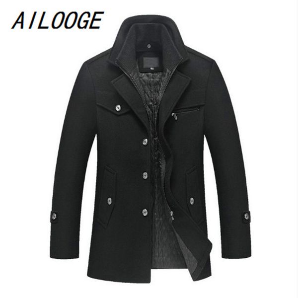 ailooge men's autumn and winter wool jacket removable quilted lining button wool blends pea coat thick padded jacket coat men, Black
ailooge men's autumn and winter wool jacket removable quilted lining button wool blends pea coat thick padded jacket coat men, Black
