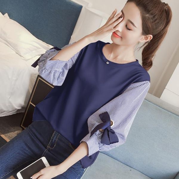 women blouse women new 2019 spring summer women bow chiffon blouse patchwork shirts office lady lantern sleeved solid loose 0.2, White
women blouse women new 2019 spring summer women bow chiffon blouse patchwork shirts office lady lantern sleeved solid loose 0.2, White