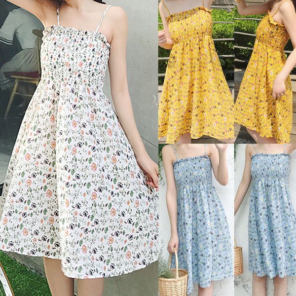 women summer boho beach sleeveless knee-length dress ladies evening party floral dresses sundress, Black;gray
women summer boho beach sleeveless knee-length dress ladies evening party floral dresses sundress, Black;gray