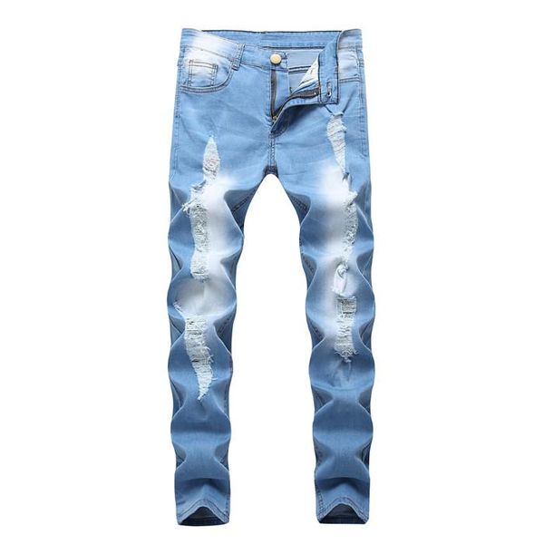 джинсы новая мода повседневная сплошной цвет slim fit брюки wild homme джинсы мужские дизайнерские отверстия, Blue
джинсы новая мода повседневная сплошной цвет slim fit брюки wild homme джинсы мужские дизайнерские отверстия, Blue