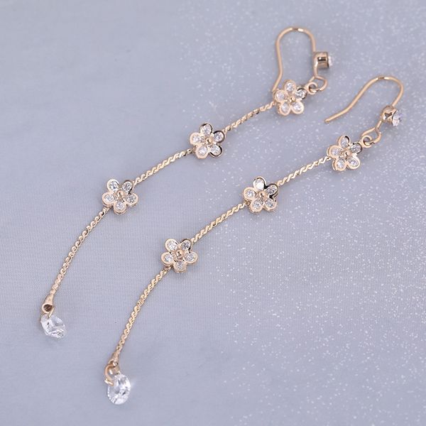 2 color star with long zircon earrings female ear cuff temperament to prevent allergic nail clip, Silver
2 color star with long zircon earrings female ear cuff temperament to prevent allergic nail clip, Silver