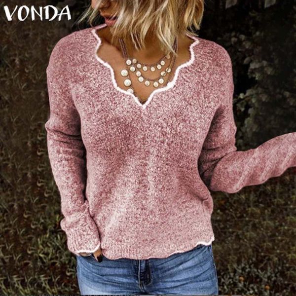 fashion women blouse deep v striped thin sweater autumn knitwear casual long sleeve shirt jumper vonda femme pullover blusa, White
fashion women blouse deep v striped thin sweater autumn knitwear casual long sleeve shirt jumper vonda femme pullover blusa, White