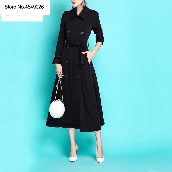 spring summer double breasted trench coat women adjustable waist slim solid black coat long trench female outerwear s-3xl b375, Tan;black
spring summer double breasted trench coat women adjustable waist slim solid black coat long trench female outerwear s-3xl b375, Tan;black