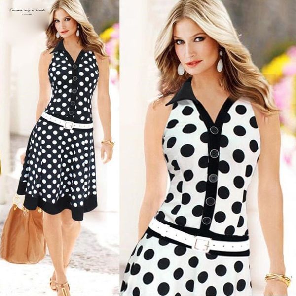 2019 sleeveless white dresses big summer dress fashion polka dot sleeveless v neck print dress ladies size feminine plus size, Black;gray
2019 sleeveless white dresses big summer dress fashion polka dot sleeveless v neck print dress ladies size feminine plus size, Black;gray