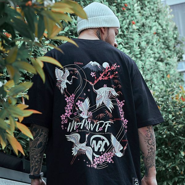 brand men t shirt streetwear japanese tshirt harajuku floral crane hip hop t-shirt short sleeve summer cotton tees black, White;black
brand men t shirt streetwear japanese tshirt harajuku floral crane hip hop t-shirt short sleeve summer cotton tees black, White;black