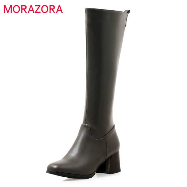 morazora 2018 new arrival pu knee high boots for women square toe autumn winter high heels boots solid colors dress shoes woman, Black
morazora 2018 new arrival pu knee high boots for women square toe autumn winter high heels boots solid colors dress shoes woman, Black