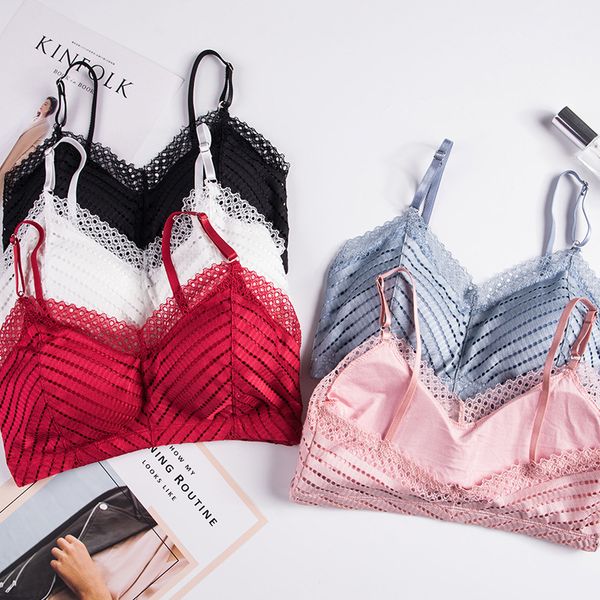 women lace bra push up bralette seamless brassiere wireless bra lingerie breathable padded bralette underwear z0851, Red;black
women lace bra push up bralette seamless brassiere wireless bra lingerie breathable padded bralette underwear z0851, Red;black