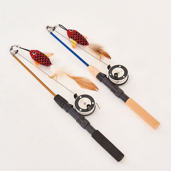retractable cat toy fish type telescopic feathers funny cat stick pet toy cat rods simulation fishing rod
retractable cat toy fish type telescopic feathers funny cat stick pet toy cat rods simulation fishing rod