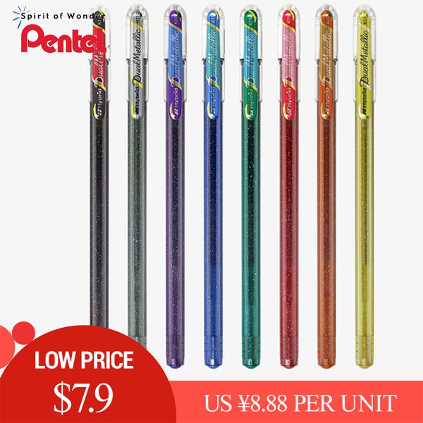1pcs japan pentel pie flash gel pen a two-color k110 pearl black paper metal highlights greeting card pen office school supplies
1pcs japan pentel pie flash gel pen a two-color k110 pearl black paper metal highlights greeting card pen office school supplies