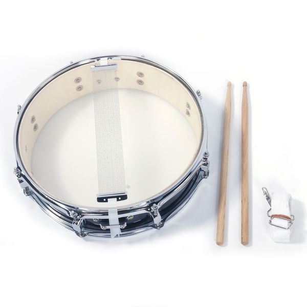 13x3.5 inch professional snare drum drumsticks drum key strap set black suitable for beginners or professional drummers
13x3.5 inch professional snare drum drumsticks drum key strap set black suitable for beginners or professional drummers