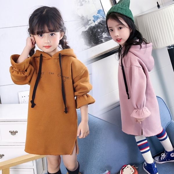 fall winter girls dress thick warm kids hoodies dresses for girls 2019 new long sleeve solid children princess clothing, Red;yellow
fall winter girls dress thick warm kids hoodies dresses for girls 2019 new long sleeve solid children princess clothing, Red;yellow
