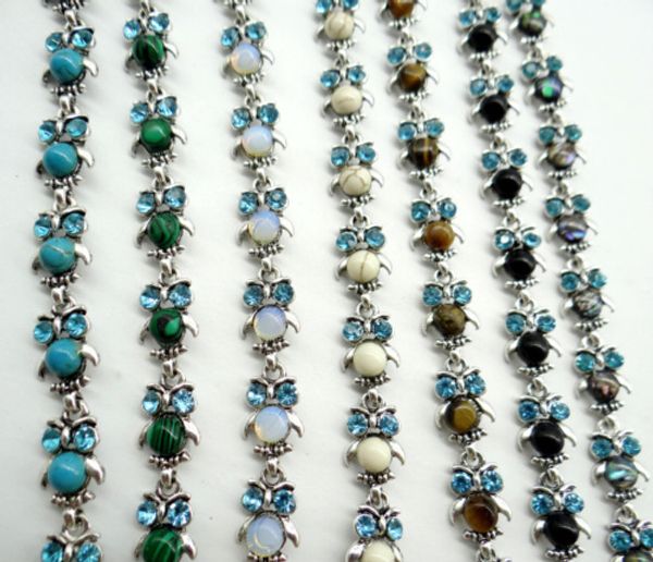 retro owl natural stone tiger eye turquoises opal malachite quartz crystal bracelet for diy jewelry making accessories a1, Golden;silver
retro owl natural stone tiger eye turquoises opal malachite quartz crystal bracelet for diy jewelry making accessories a1, Golden;silver