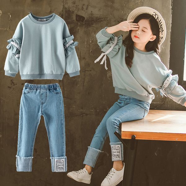 new girls boutique outfits teen girls clothes children's clothing suits demin pants suit 2pcs teenager clothing sets, White
new girls boutique outfits teen girls clothes children's clothing suits demin pants suit 2pcs teenager clothing sets, White