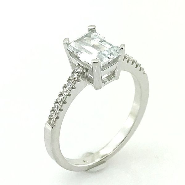 diamond model baget zircon engagement silver ring, Golden;silver