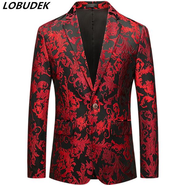 men's suits & blazers men red jacquard suit blazer banquets wedding jacket evening party prom host formal coat plus size, White;black
men's suits & blazers men red jacquard suit blazer banquets wedding jacket evening party prom host formal coat plus size, White;black