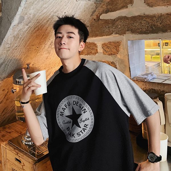 kirby deng 2019 summer hong kong style new style men fashion loose ins raglan short sleeve men's contrast color t-shirt fas, White;black
kirby deng 2019 summer hong kong style new style men fashion loose ins raglan short sleeve men's contrast color t-shirt fas, White;black