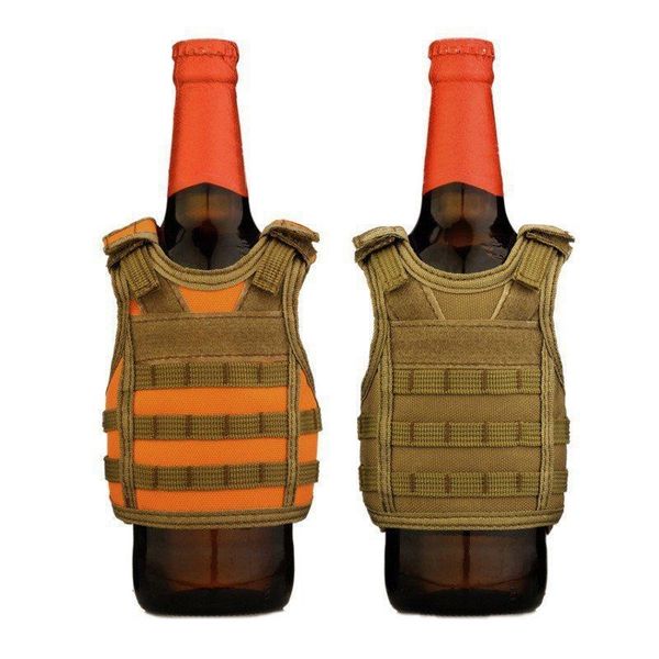 

can bottle cooler beverage insulator military tactical mini vest beer can cover miniature wine bottle cove