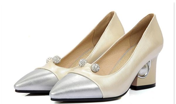 2019 water drill women's shoes in spring and autumn with new style high heel coarse heel pointed end @20, Black
2019 water drill women's shoes in spring and autumn with new style high heel coarse heel pointed end @20, Black