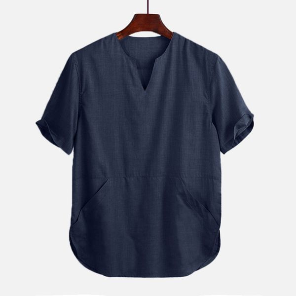 womail fashion summer shirts men's baggy cotton linen solid color pocket short sleeve shirts blouses 2019 new arrivals, White;black
womail fashion summer shirts men's baggy cotton linen solid color pocket short sleeve shirts blouses 2019 new arrivals, White;black