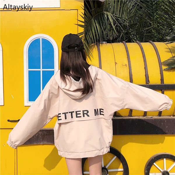 jackets women letter printed oversize pockets zipper loose trendy harajuku womens jacket all-match leisure cute girls 2019 new, Black;brown
jackets women letter printed oversize pockets zipper loose trendy harajuku womens jacket all-match leisure cute girls 2019 new, Black;brown