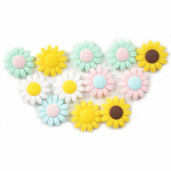 40mm new product sunflower bead made of food grade silicone with baby teether bracelet / necklace diy fashion silicone pendant
40mm new product sunflower bead made of food grade silicone with baby teether bracelet / necklace diy fashion silicone pendant