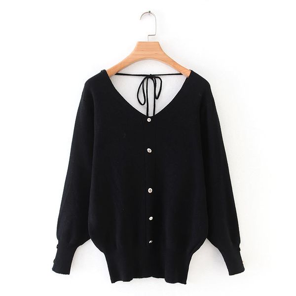 women's sweaters spring autumn women v neck solid color knitted ladies batwing sleeve back lace up thin sweater s150, White;black
women's sweaters spring autumn women v neck solid color knitted ladies batwing sleeve back lace up thin sweater s150, White;black