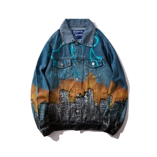 mens monster destroyed city printed hip hop denim jackets ripped printed coats streetwear male fashion, Black;brown
mens monster destroyed city printed hip hop denim jackets ripped printed coats streetwear male fashion, Black;brown