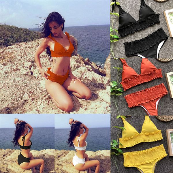 new brand summer swimming suit for women bandage brazilian bikini set elegant beach push-up padded bra swimwear beachwear, White;black
new brand summer swimming suit for women bandage brazilian bikini set elegant beach push-up padded bra swimwear beachwear, White;black