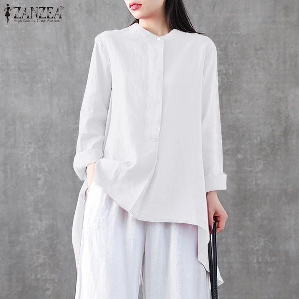 2020 summer solid ruffle shirt zanzea women high low blouse vintage long sleeve work cotton asymmetrical tunic female robe, White
2020 summer solid ruffle shirt zanzea women high low blouse vintage long sleeve work cotton asymmetrical tunic female robe, White