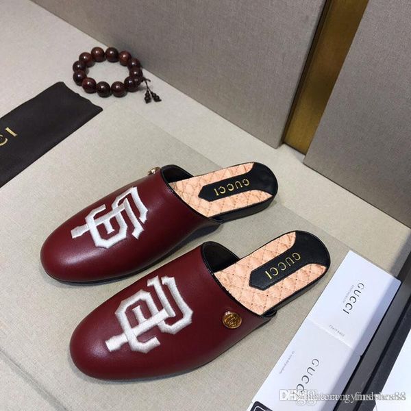 luxury mens sandals european genuine leather half slipper superstar sandals classic embroidery flat beach shoes with original box, Black
luxury mens sandals european genuine leather half slipper superstar sandals classic embroidery flat beach shoes with original box, Black