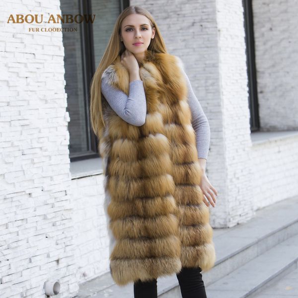 2019 new arrival women real red fur vests fashion fur jacket striped style long sleeveless overcoat women outerwear, Black
2019 new arrival women real red fur vests fashion fur jacket striped style long sleeveless overcoat women outerwear, Black