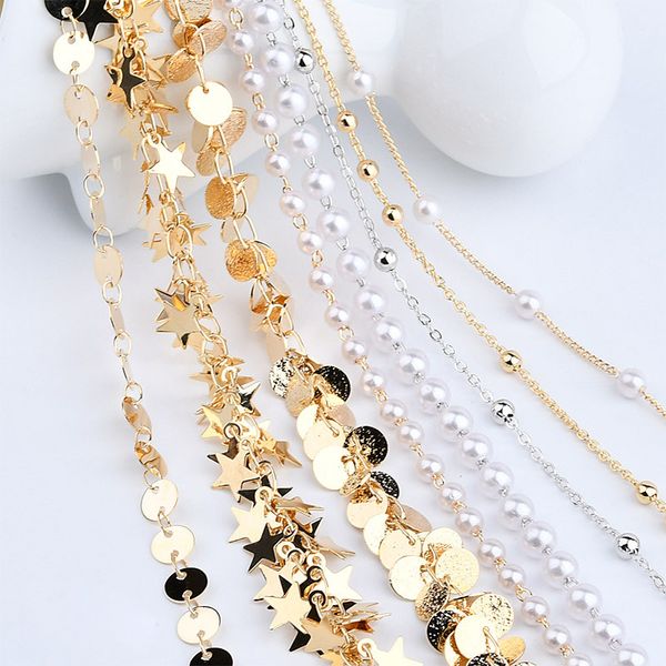 1meter gold chains star link copper chains diy jewelry findings for women necklace bracelet making supplies bulk, Blue;slivery
1meter gold chains star link copper chains diy jewelry findings for women necklace bracelet making supplies bulk, Blue;slivery