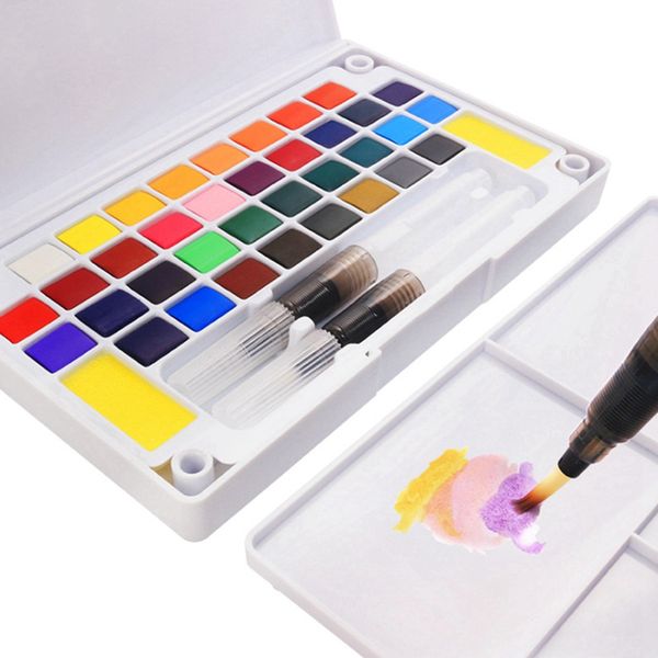solid watercolor portable solid paint watercolor paint set with brush for painting art supplies new
solid watercolor portable solid paint watercolor paint set with brush for painting art supplies new