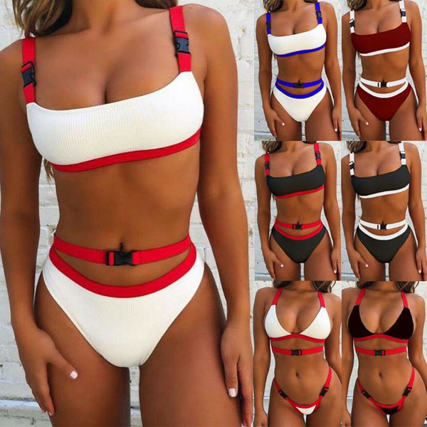 women bikini bandage patchwork push-up padded bra swimsuit monokini swimwear triangle push-in solid bathing suit 2 pieces
women bikini bandage patchwork push-up padded bra swimsuit monokini swimwear triangle push-in solid bathing suit 2 pieces