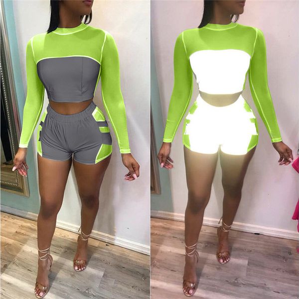 women's luminous sports set loose sports suit shorts sleeve running sets sweatshirt gym clothing two piece sportswear set, Black;blue
women's luminous sports set loose sports suit shorts sleeve running sets sweatshirt gym clothing two piece sportswear set, Black;blue