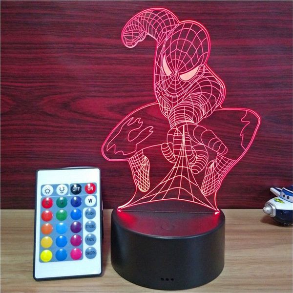 spiderman shape night light colorful vision stereo led lamp 3d lamp light colorful gradient acrylic lamp remote control
spiderman shape night light colorful vision stereo led lamp 3d lamp light colorful gradient acrylic lamp remote control