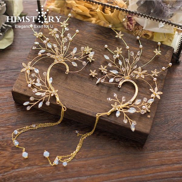 himstory bridal golden jewelry earrings jackets beautiful wedding ceremony opal crystals pendant ear hang hair accessories, Golden;white
himstory bridal golden jewelry earrings jackets beautiful wedding ceremony opal crystals pendant ear hang hair accessories, Golden;white