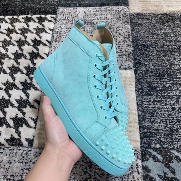 perfect new men women designer shoes high red bottom casual flats shoes party sky blue suede spikes leisure sneakers discount footwear, Black
perfect new men women designer shoes high red bottom casual flats shoes party sky blue suede spikes leisure sneakers discount footwear, Black