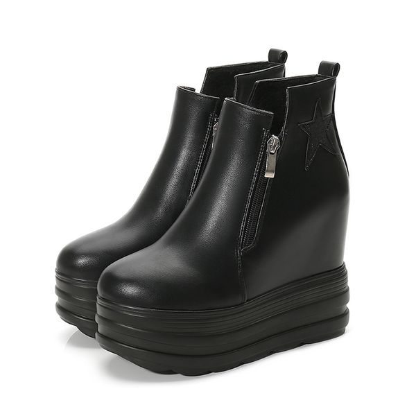 women's platform boots 2019 winter leather hidden heel ladies black ankle boots warm plush woman winter ankle boot platform shoe
women's platform boots 2019 winter leather hidden heel ladies black ankle boots warm plush woman winter ankle boot platform shoe