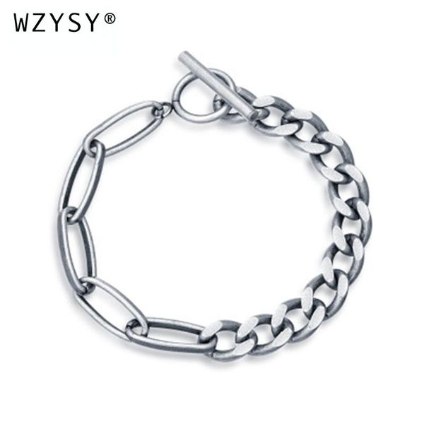 link, chain retro hip hop men's titanium steel personality silver bracelet combination for male jewelry gift wholesale, Black
link, chain retro hip hop men's titanium steel personality silver bracelet combination for male jewelry gift wholesale, Black