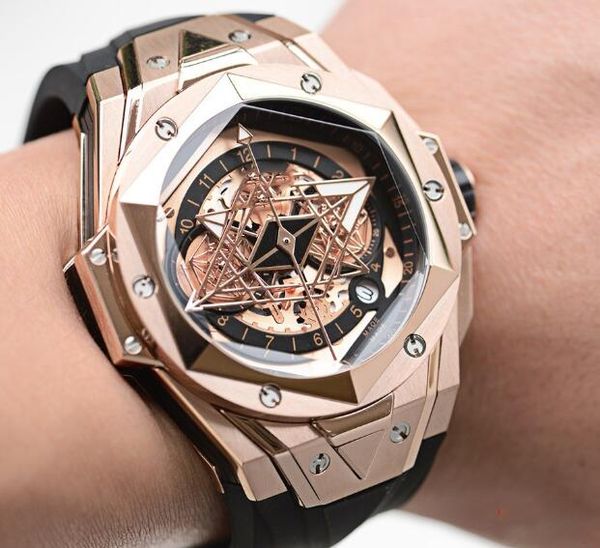 men watches automatic movement 45mm wristwatches casual rubber band watches men's watches waterproof wristwatches, Slivery;brown
men watches automatic movement 45mm wristwatches casual rubber band watches men's watches waterproof wristwatches, Slivery;brown