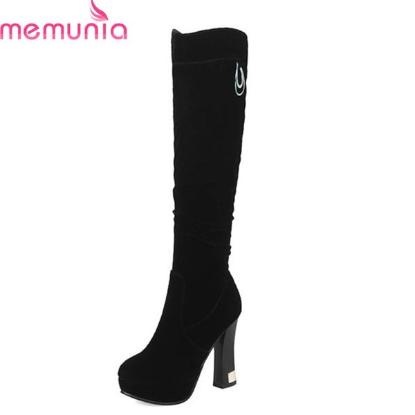 memunia 2020 new arrival boots women high heels fashion shoes round toe autumn winter knee high boots platform long, Black
memunia 2020 new arrival boots women high heels fashion shoes round toe autumn winter knee high boots platform long, Black