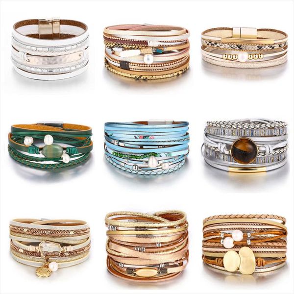 17km new vintage pearl beads leather bracelets & bangles for women 2019 handmade multiple layer wristband bracelet jewelry gifts, Golden;silver
17km new vintage pearl beads leather bracelets & bangles for women 2019 handmade multiple layer wristband bracelet jewelry gifts, Golden;silver