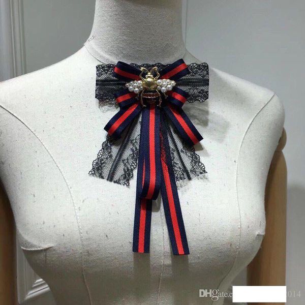 vintage classic copper bee with white pearl swing red blue strip fabric lace butterfly knot bow tie pin brooch for women accessories, Gray
vintage classic copper bee with white pearl swing red blue strip fabric lace butterfly knot bow tie pin brooch for women accessories, Gray