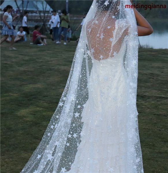 new fashion elegant white ivory chapel length one layer alloy comb cut edge bridal veils meidingqianna brand, Black
new fashion elegant white ivory chapel length one layer alloy comb cut edge bridal veils meidingqianna brand, Black