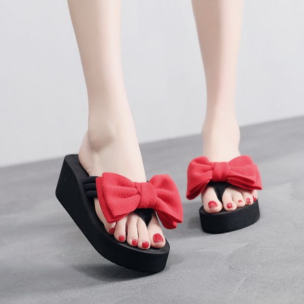 monerffi women summer platform slide sandals bow tie casual flip flops non-slip wedges beach slippers, Black
monerffi women summer platform slide sandals bow tie casual flip flops non-slip wedges beach slippers, Black